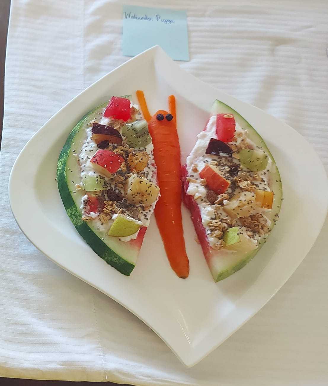 Watermelon fruit pizza